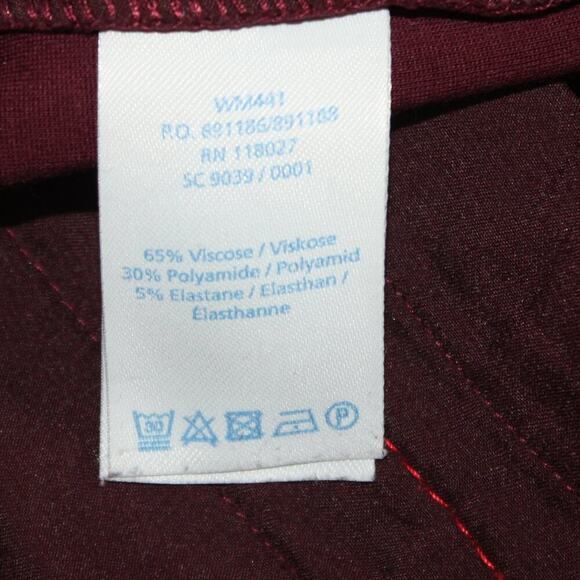 Boden Burgundy Cropped Length Wide Leg Pants Size US 8R UK 12R - Picture 6 of 7